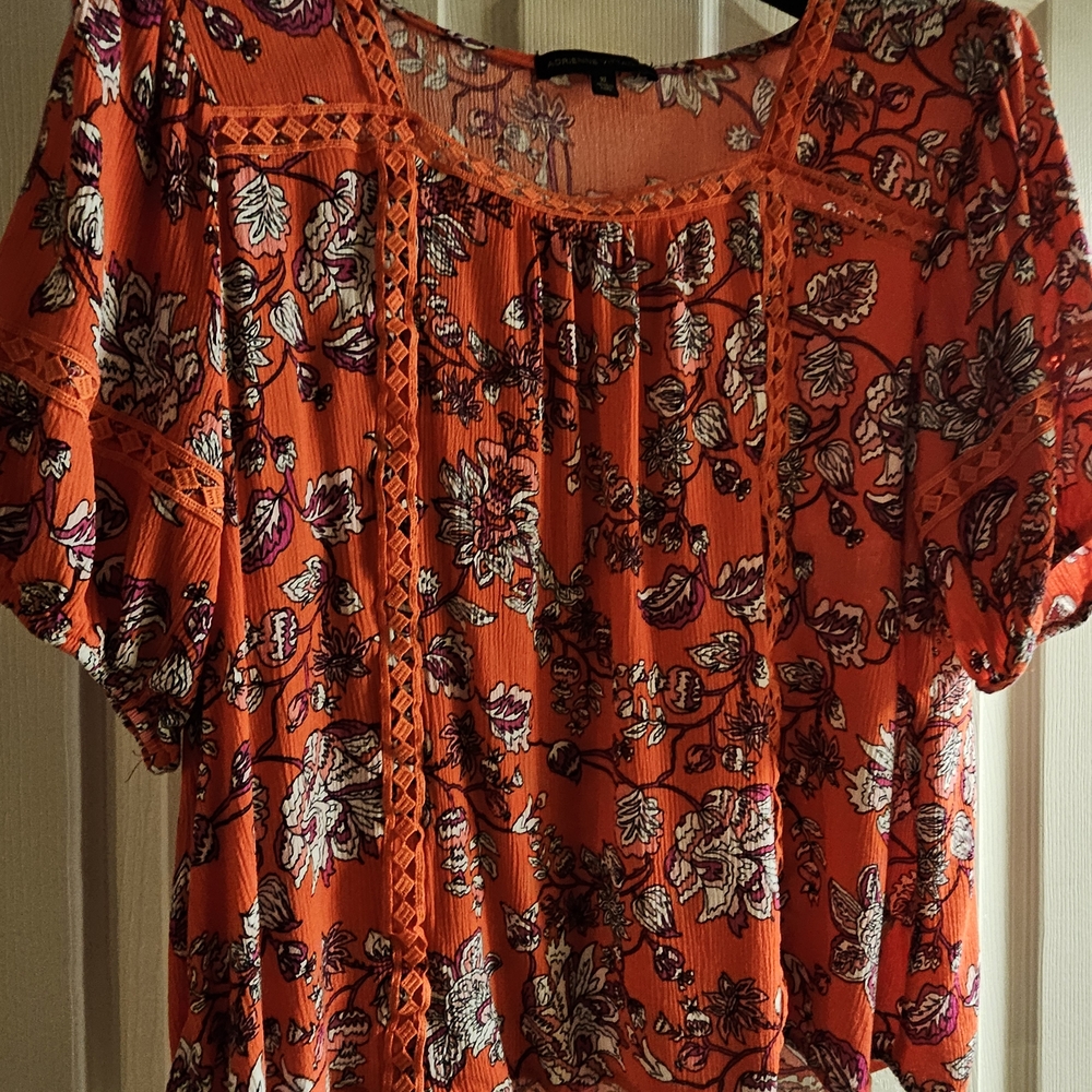 Floral Orange Women's Top